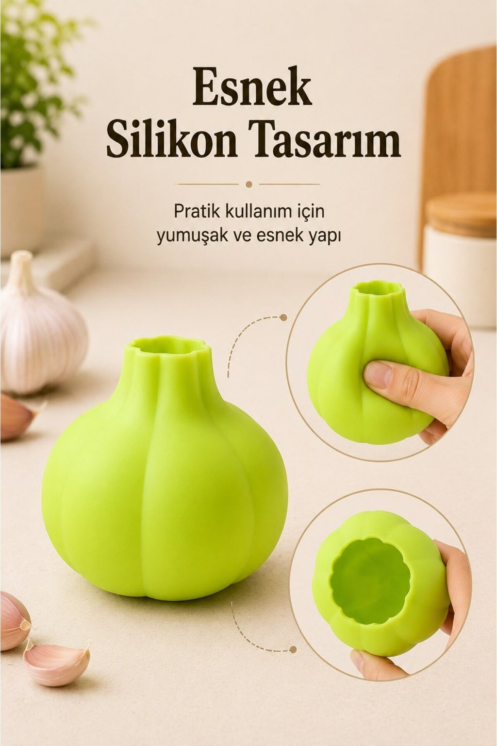 Silikon Sarımsak Soyucu