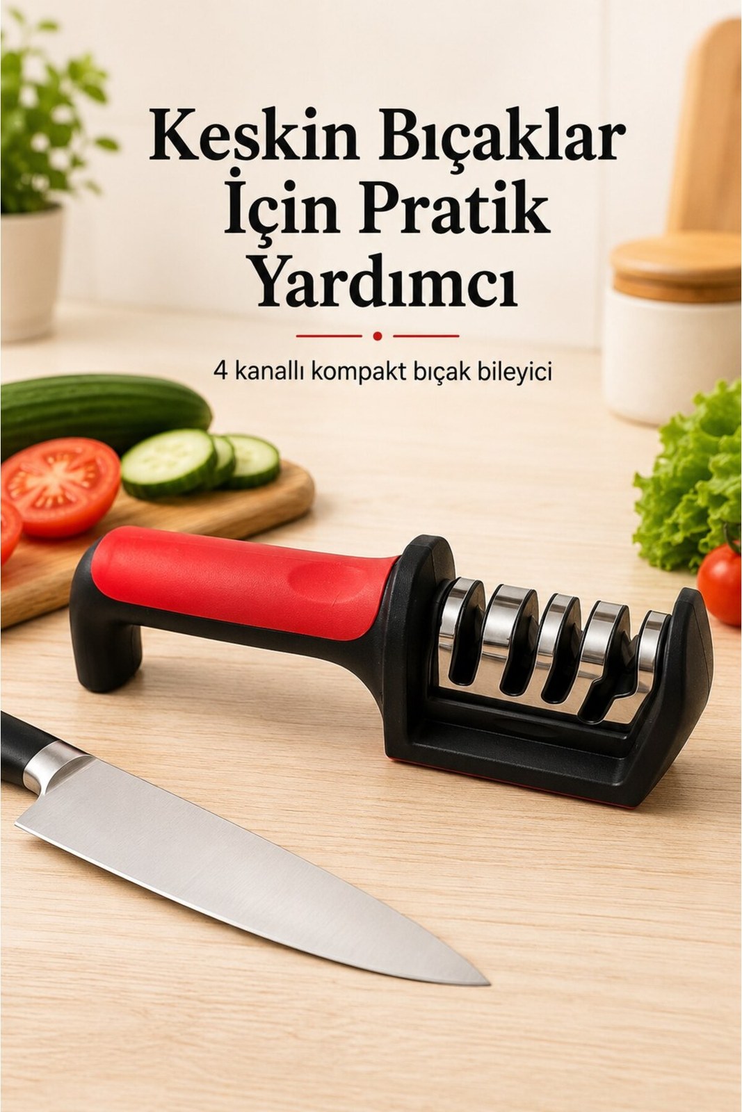 Bıçak Bileyici Bileme Aparatı 4 Kanallı