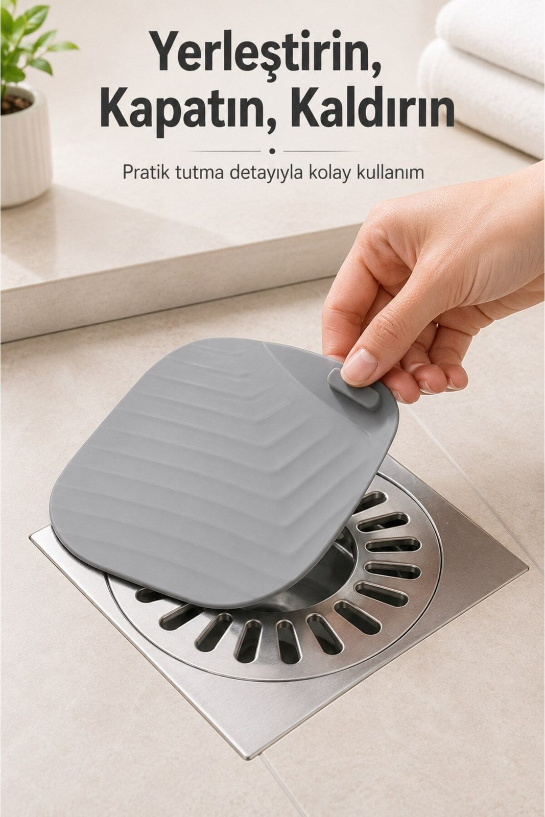 Silikon Gider Kapağı Esnek Banyo Duş Yer Süzgeci Kapatıcı