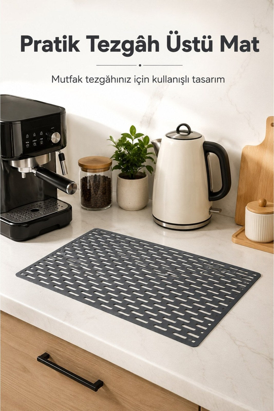 Kesilebilir Lavabo Tezgah Koruyucu Mat