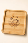 Deniz Esintisi 20x20 cm Doğal Bambu Meyve ve Sunum Tabağı