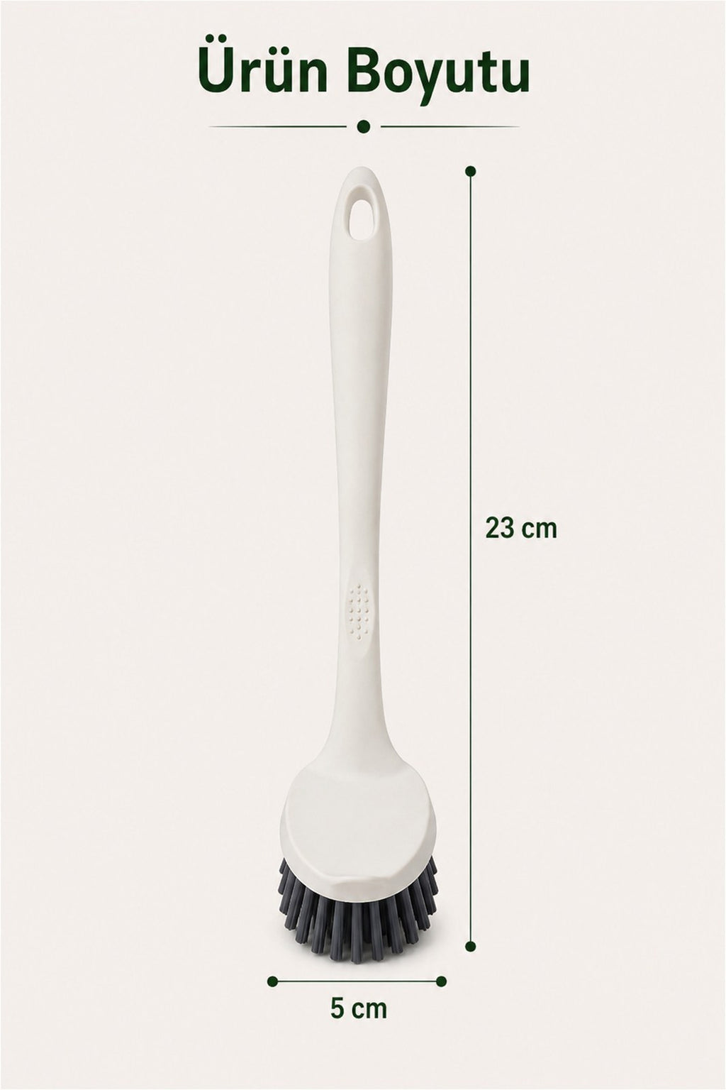 Silikon Çok Amaçlı Temizlik Fırçası - Ergonomik Saplı Bulaşık Fırçası (1 Adet)