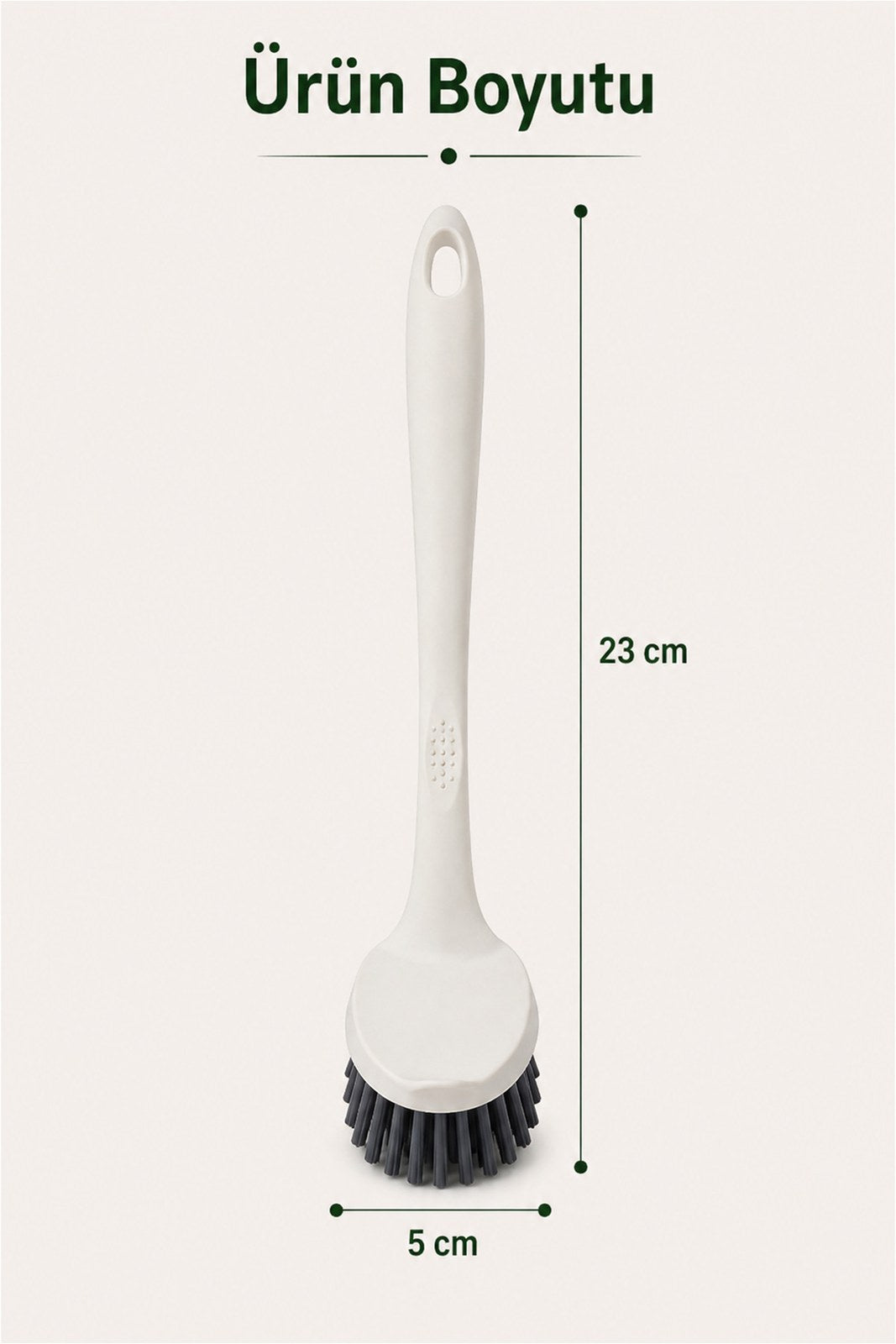 Silikon Çok Amaçlı Temizlik Fırçası - Ergonomik Saplı Bulaşık Fırçası (1 Adet)