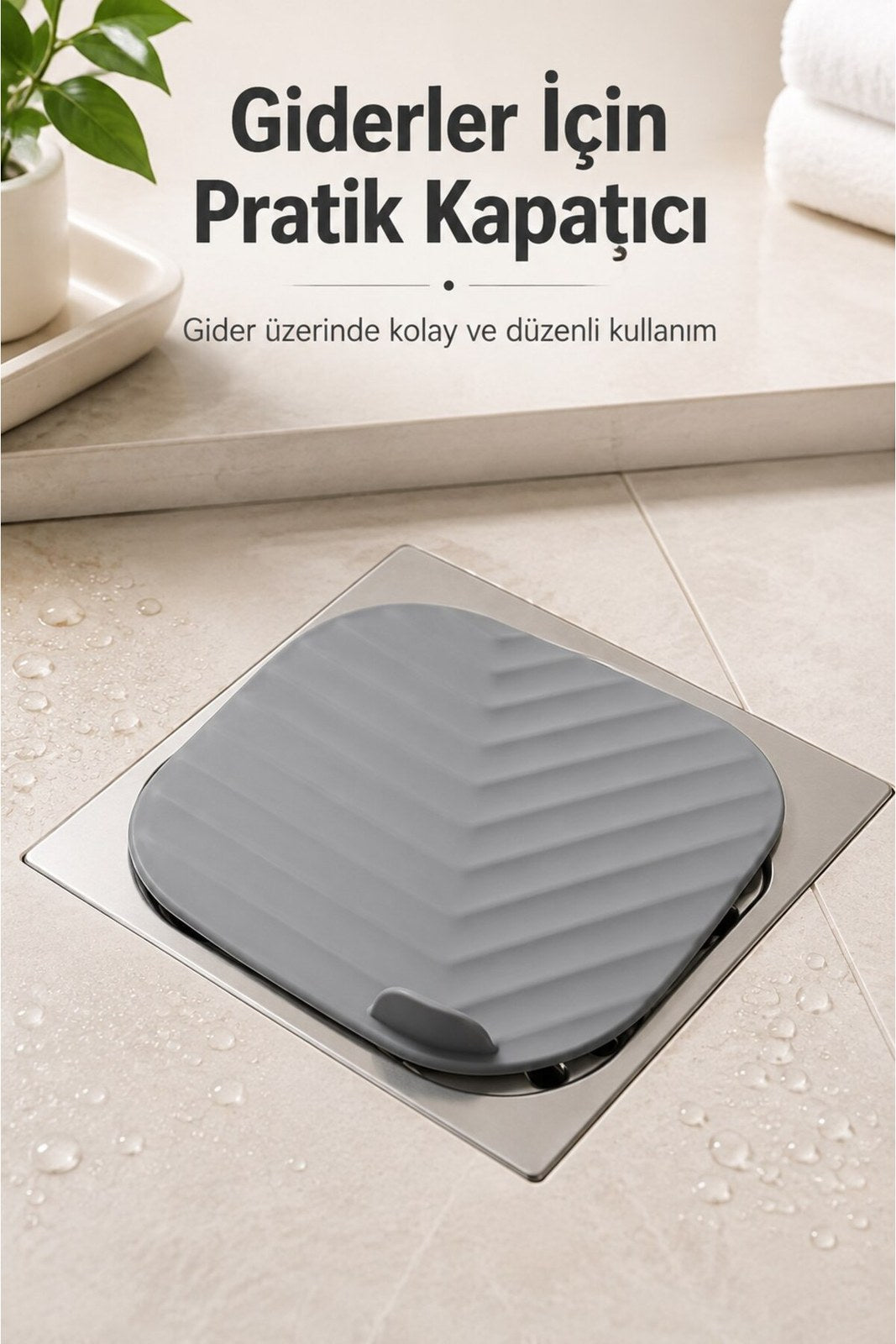 Silikon Gider Kapağı Esnek Banyo Duş Yer Süzgeci Kapatıcı