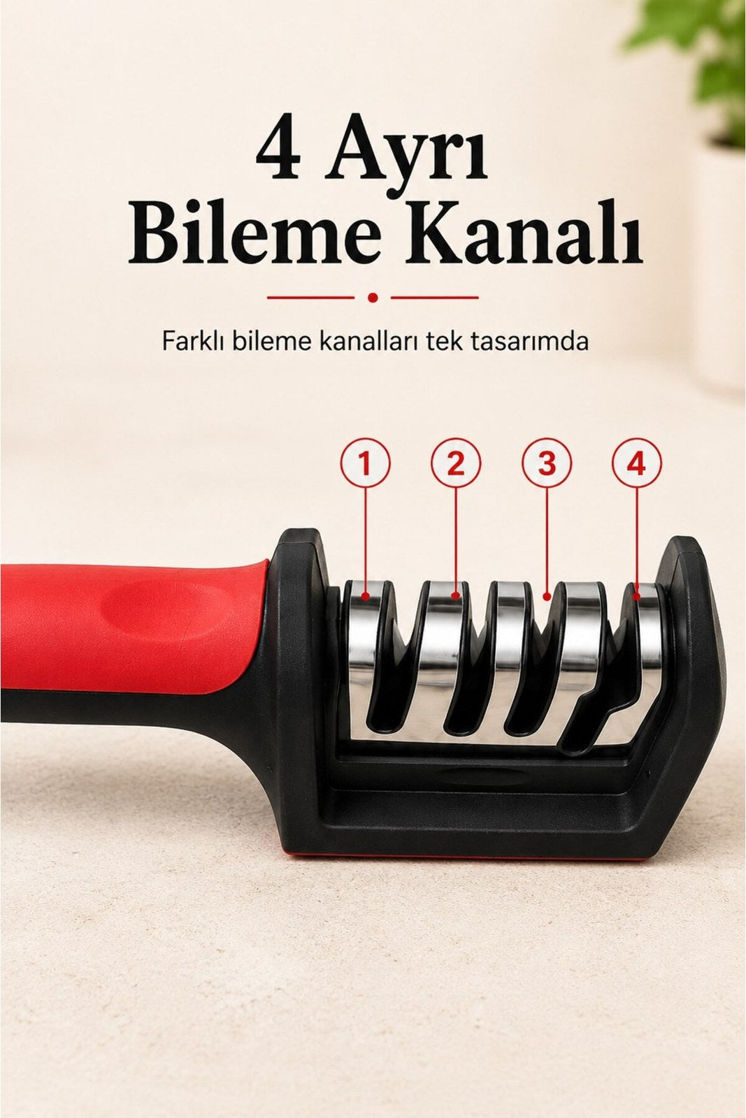 Bıçak Bileyici Bileme Aparatı 4 Kanallı