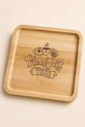 Breakfast Time 20x20 cm Doğal Bambu Kahvaltı ve Sunum Tabağı