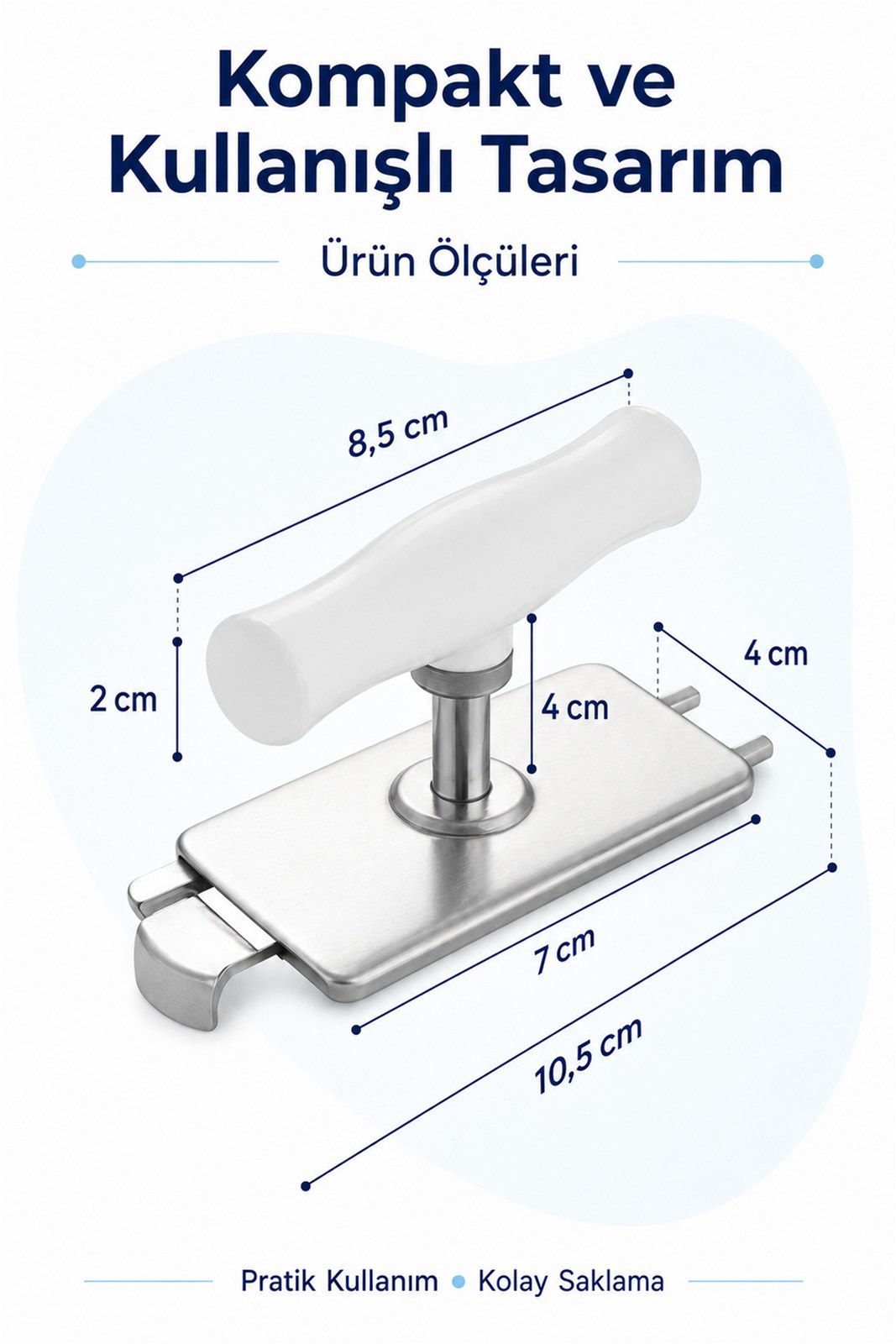 Metal Kavanoz Açacağı - Ayarlanabilir Mekanizma, Sıkı Kapakları Kolayca Açın (1 Adet)