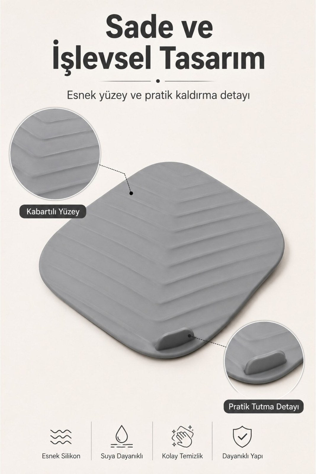 Silikon Gider Kapağı Esnek Banyo Duş Yer Süzgeci Kapatıcı
