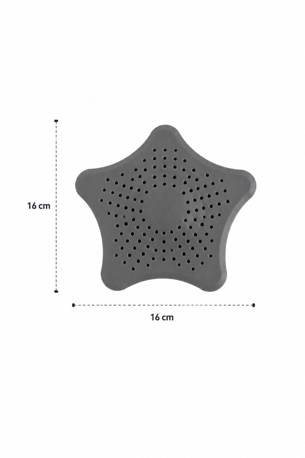 Yıldız Silikon Lavabo Gider Süzgeci 16x16 cm, Saç ve Yemek Artığı Tutucu (1 Adet)