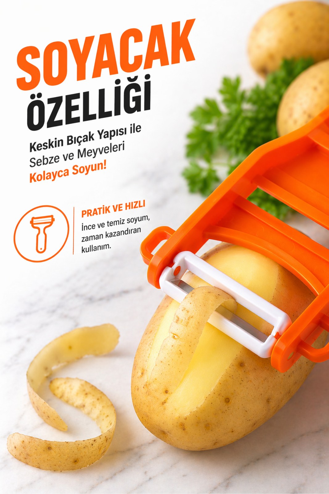 Çok Fonksiyonlu Sebze Dilimleyici Rende, Spiral ve Julienne Doğrayıcı (5 Adet)