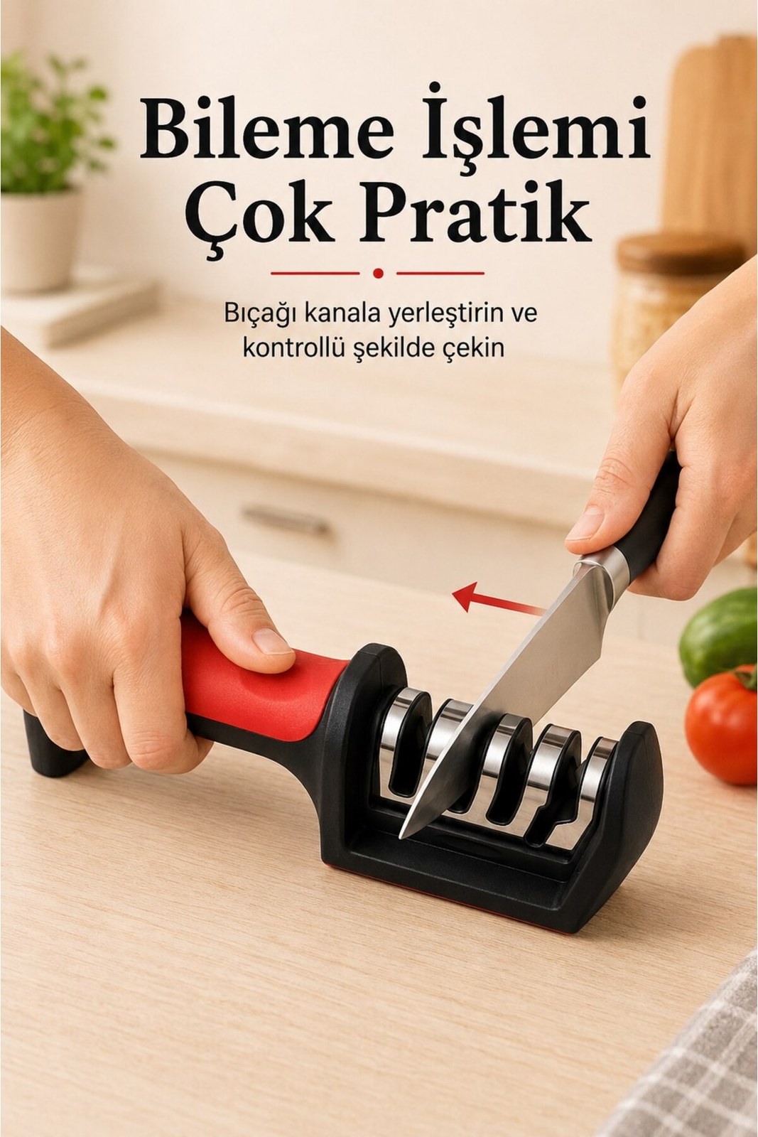 Bıçak Bileyici Bileme Aparatı 4 Kanallı
