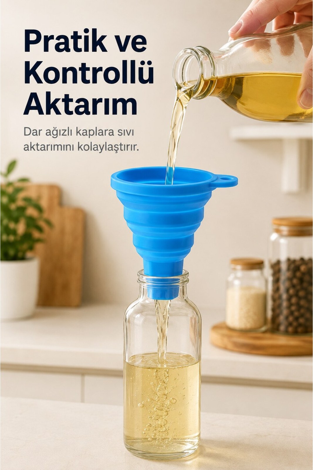 Katlanabilir Silikon Huni