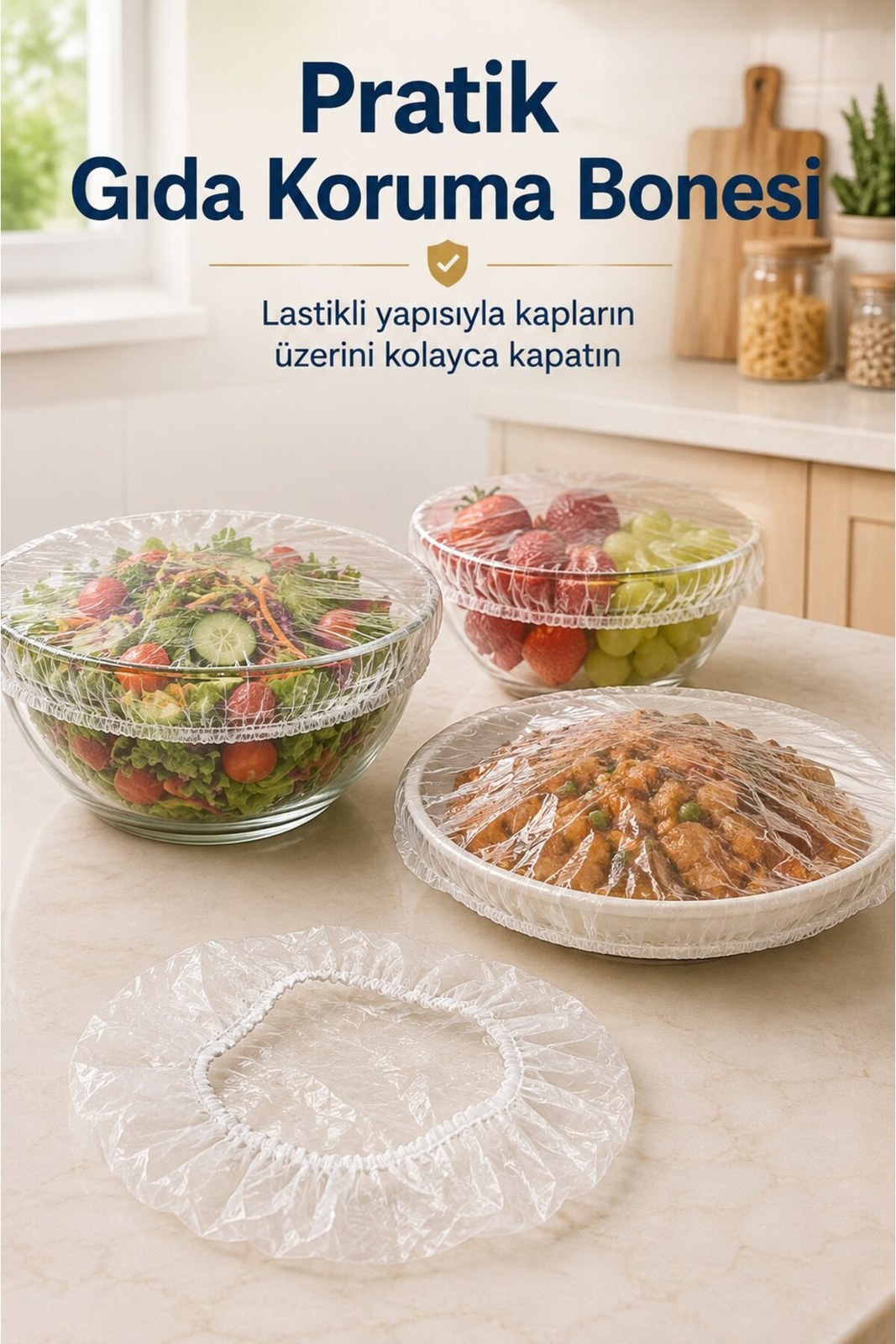 Lastikli Gıda Bonesi 100 adet