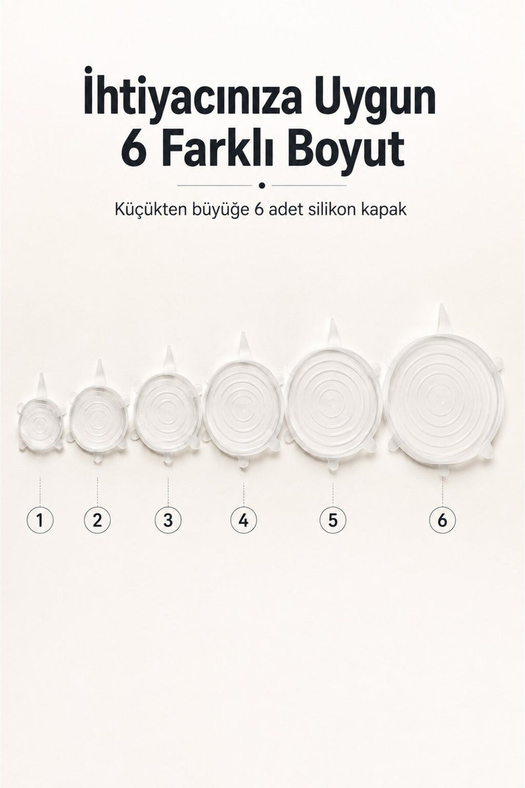 Esnek Silikon Streç Kapak Seti