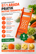 Çok Fonksiyonlu Sebze Dilimleyici Rende, Spiral ve Julienne Doğrayıcı (1 Adet)