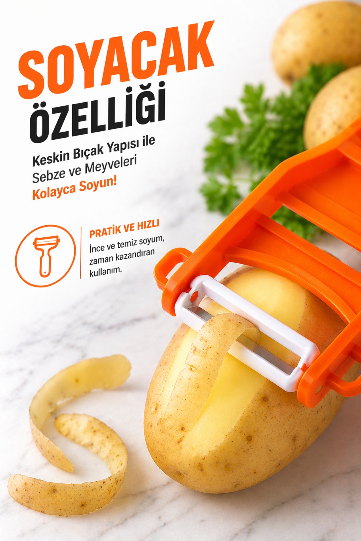 Çok Fonksiyonlu Sebze Dilimleyici Rende, Spiral ve Julienne Doğrayıcı (1 Adet)